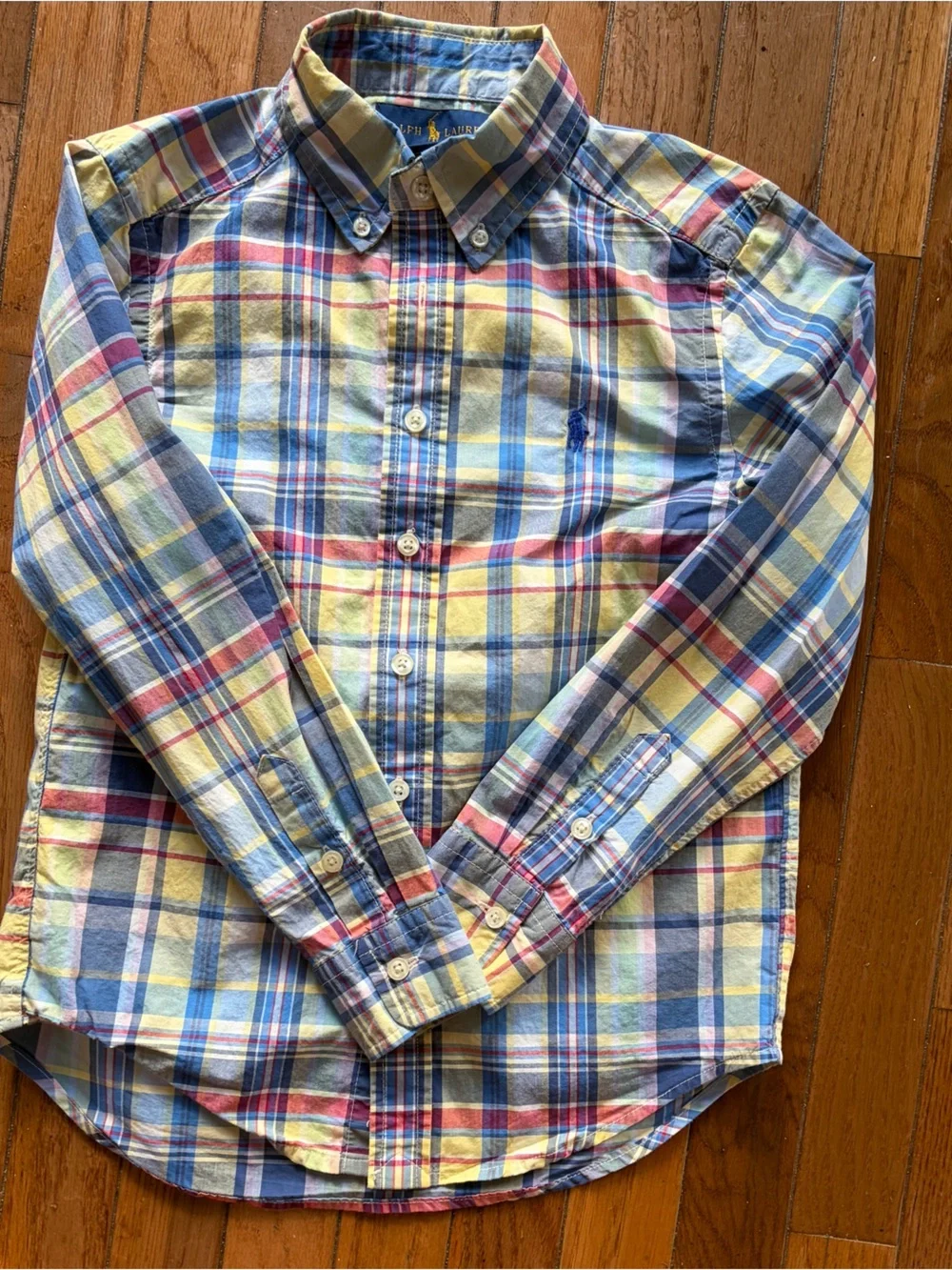 Ralph Lauren Boys Multicolor Plaid Button-Down Shirt